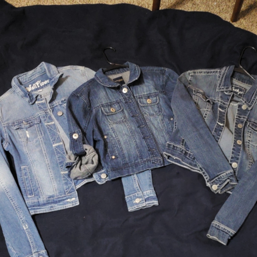 Bundle of name brand Jean jackets